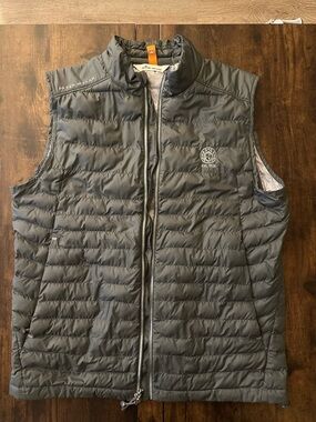 Peter Millar Charcoal Quilted Packable Vest